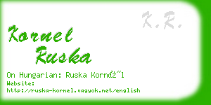 kornel ruska business card